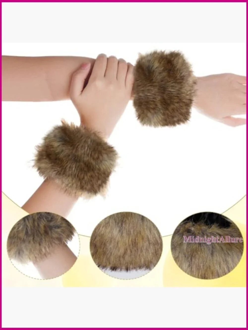 Faux Fur Arm Warmers for Women Party Costume Accessory